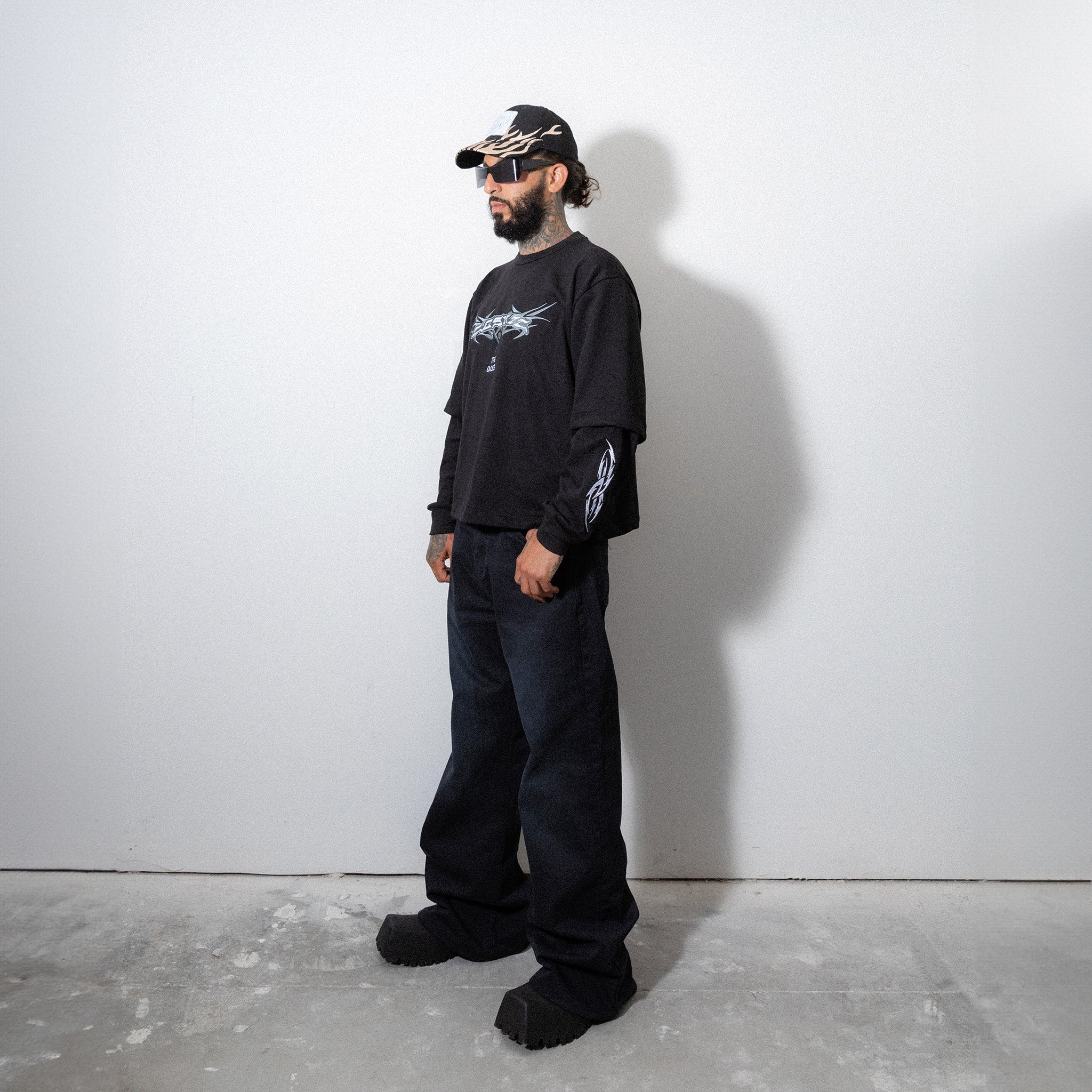 Cosmic The Oasis Embroidered Tee. Double layered t-shirt. Streetwear fashion.