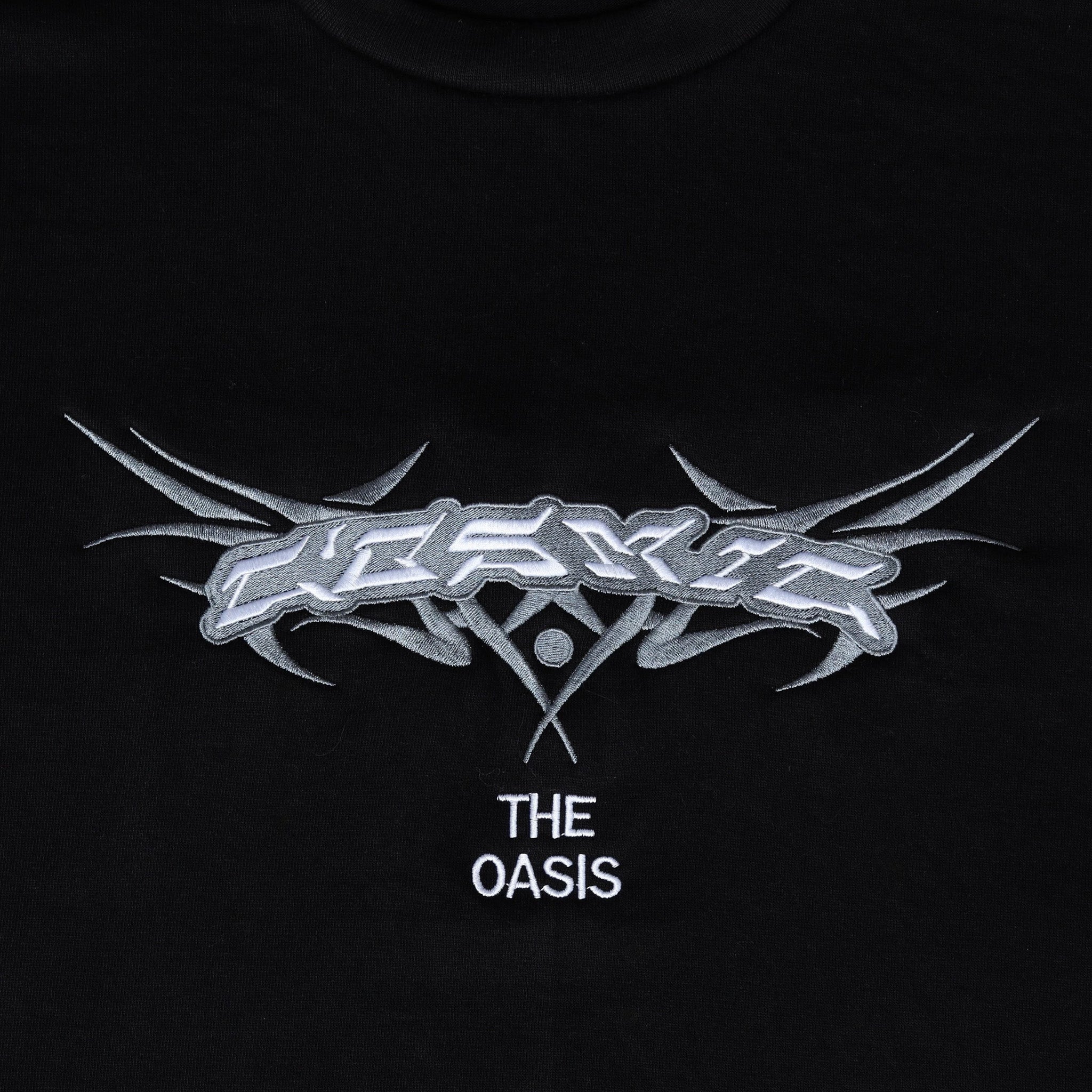 Cosmic The Oasis Embroidered Tee. Double layered t-shirt. Streetwear fashion.