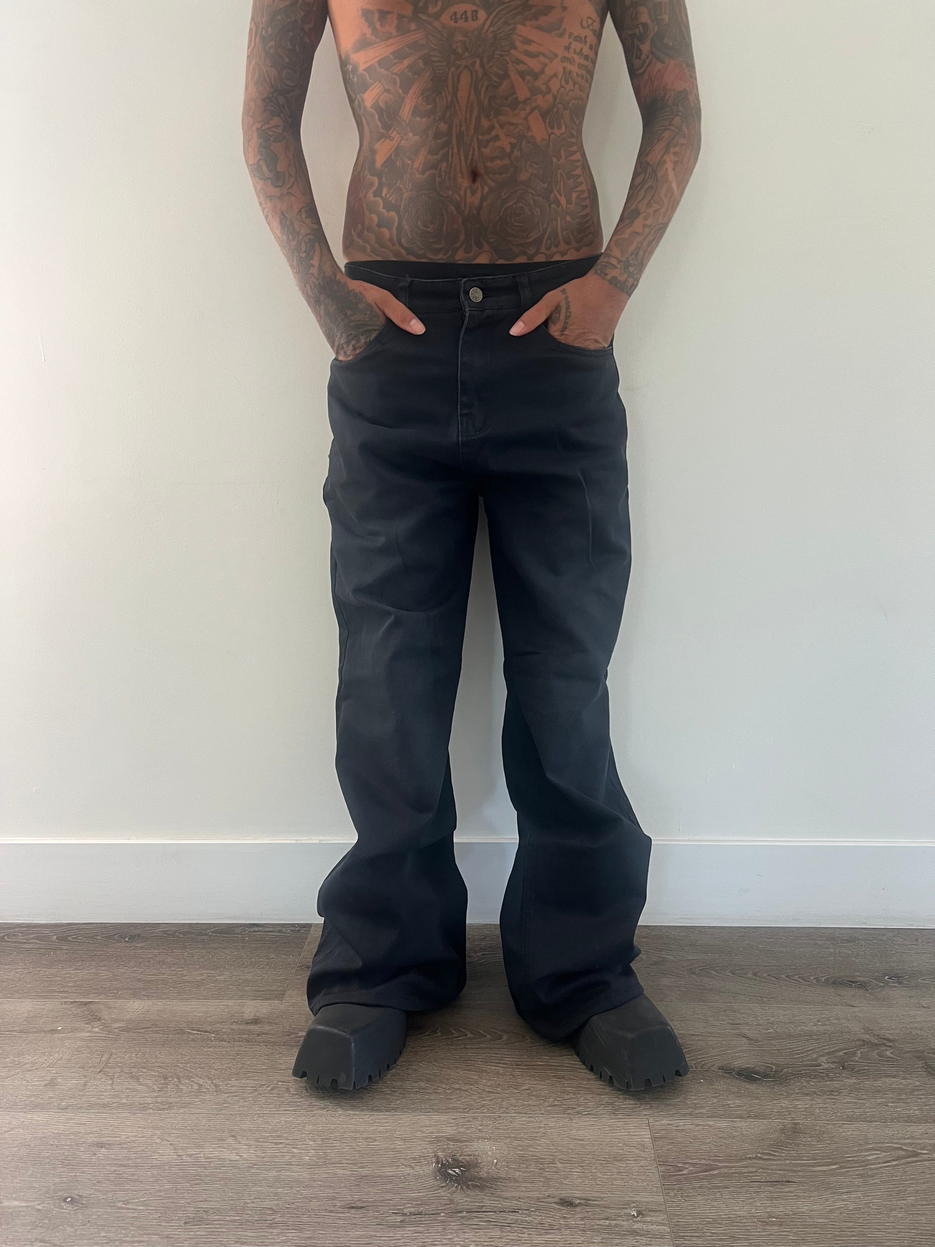 Smoke Stonewashed Denim Jeans