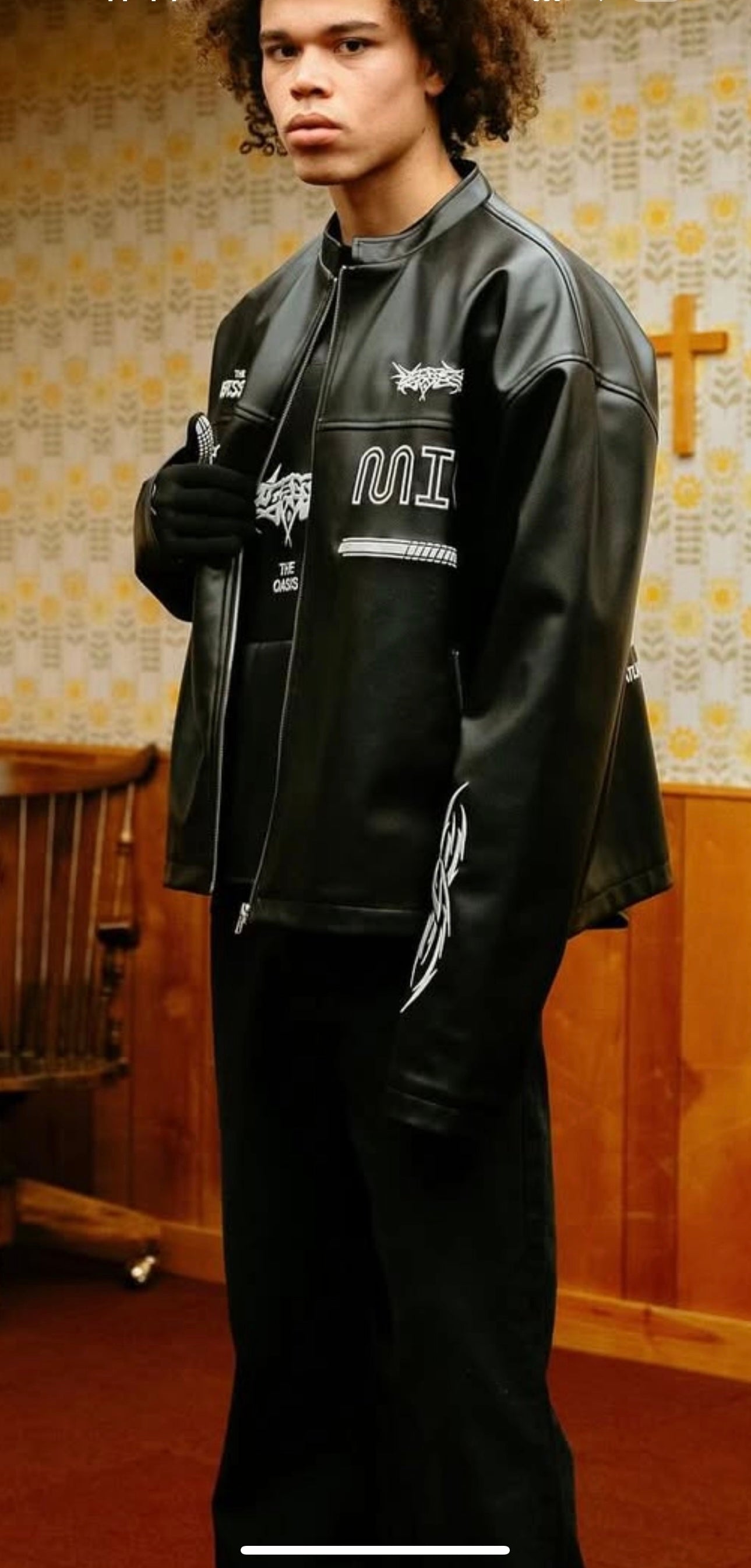 【えいぼー】leather jacket Zest Black Leather Jacket – Poshéle